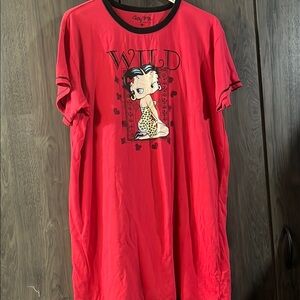 Red Betty Boop Nightgown size 1X
